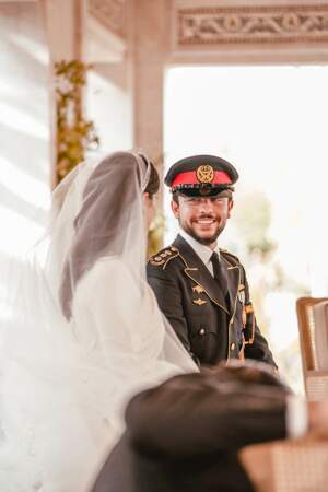 Les mariés Hussein de Jordanie et de Rajwa al Saif, le 1er juin 2023.