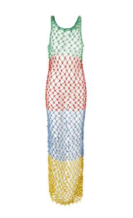 Robe maille filet multicolore perles, Mango x Simon MILLER, 159,99€