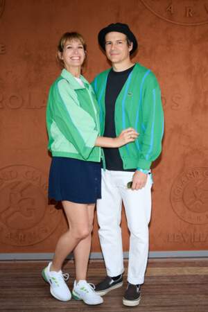 Caroline Anglade et son compagnon Nicolas Moreau ont assisté aux rencontres de tennis à Roland Garros. à Paris, le 31 mai 2023.