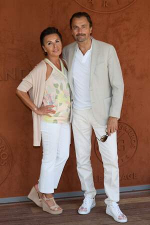 Henri Leconte et Maria Dowlatshahi ont été ensemble à Roland Garros 2023, à Paris, le 4 juin 2023. 