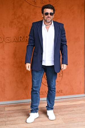 Patrick Bruel avant la finale messieurs de Roland-Garros le 11 juin 2023