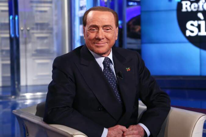 Silvio Berlusconi sur le plateau d'une émission de télévision, le 30 novembre 2016
