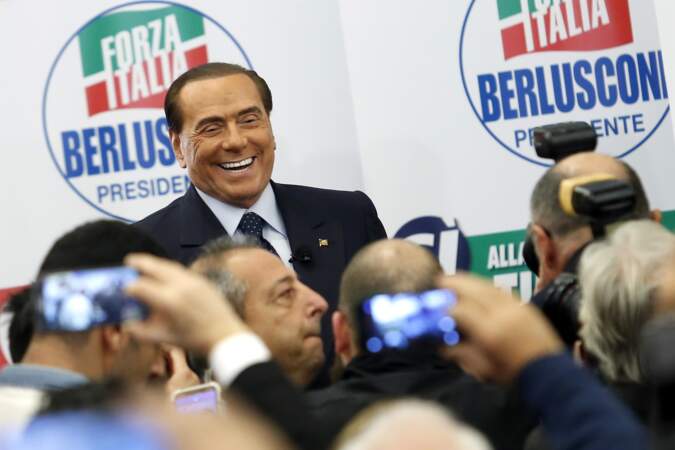 Silvio Berlusconi, lors de la convention du parti "Forza Italia" à Rome, le 8 décembre 2018