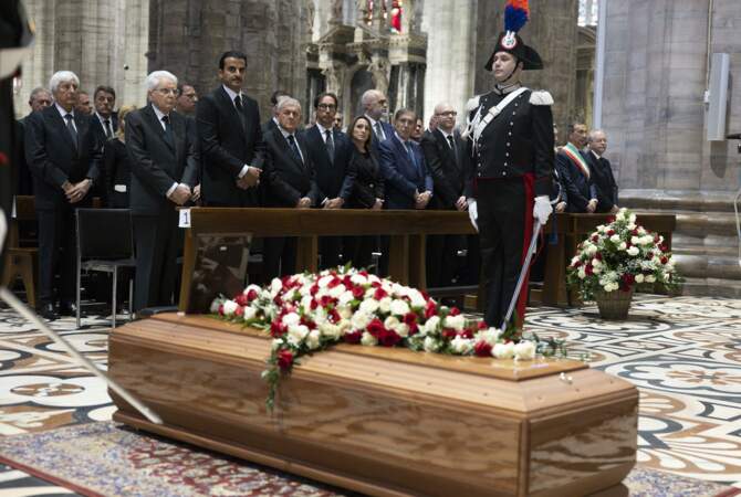 Les obsèques de Silvio Berlusconi se sont déroulées au Duomo à Milan, le 14 juin 2023