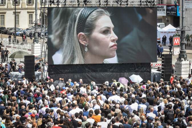 Marina Berlusconi, la fille de Silvio Berlusconi, aux obsèques de Silvio Berlusconi à Milan, le 14 juin 2023 