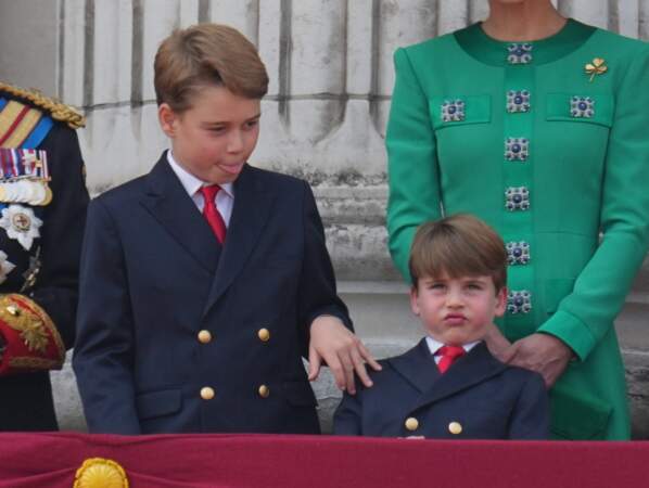 Le prince Louis de Galles lors de l'apparition au balcon de Buckingham Palace après le défilé "Trooping the Colour" à Londres le 17 juin 2023