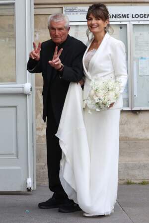 Mariage de Claude Lelouch et Valérie Perrin à la mairie du 18 eme arrondissement de Paris le 17 juin 2023