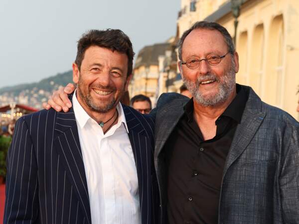 Patrick Bruel et Jean Réno sur le tapis rouge du prix du court métrage lors du 37ème festival du film de Cabourg