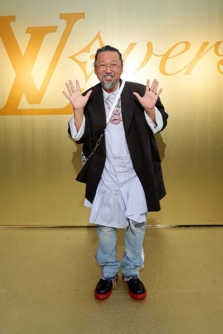 Takashi Murakami, l'artiste Japonais assiste au défilé homme Louis Vuitton printemps/été 2024. 