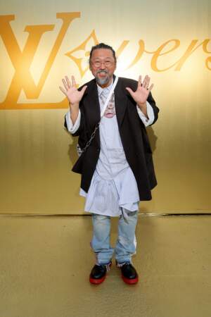 Takashi Murakami, l'artiste Japonais assiste au défilé homme Louis Vuitton printemps/été 2024. 