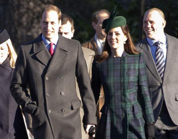 Le prince William et Kate Middleton à la messe de Noel le 25 décembre 2013