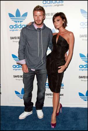 Victoria et David Beckham prennent la pose à la soirée Adidas à Los Angeles