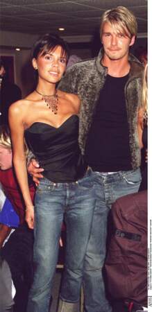 Victoria et David Beckham choisissent le jean pour assister au concert de Whitney Houston en 1999