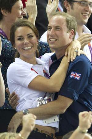 Le prince William et Kate Middleton lors des JO de Londres, le 2 août 2012
