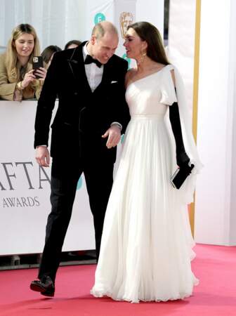 Le prince William et Kate Middleton, aux BAFTA le 19 février 2023.