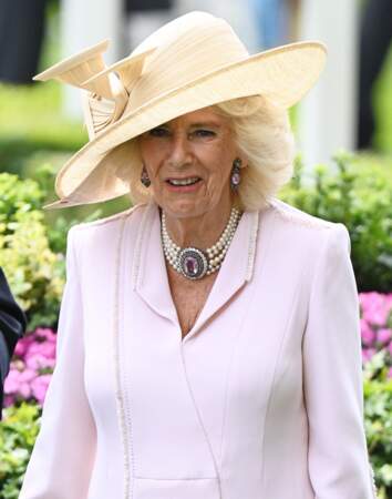 Camilla d'Angleterre lors du deuxième jour de la course hippique Royal Ascot 2023