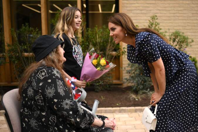 Kate Middleton pendant sa visite à la communauté résidentielle de Hope Street à Southampton, le mardi 27 juin 2023.