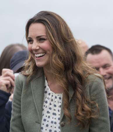 Les cheveux au naturel de Kate Middleton au Marathon "The Ring O'Fire " sur l'île d' Anglesey, le 30 août 2013