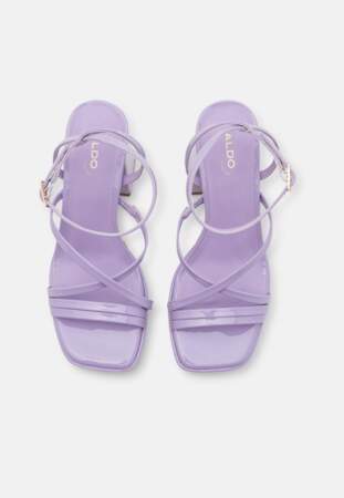 Sandales à plateforme lilas, Aldo, 52€