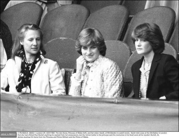 Lady Diana avec ses deux soeurs, Sarah et Jane, en 1981
