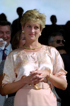 La princesse Diana dans les tribunes de Wimbledon en 1989
