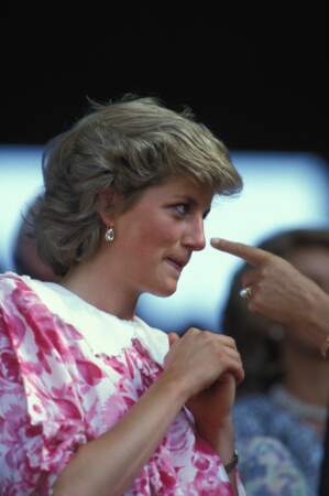 Lady Diana à Wimbledon le 5 juillet 1987