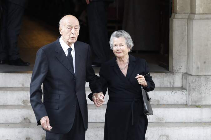 Le couple Giscard d’Estaing aux obsèques de Liliane Bettencourt 