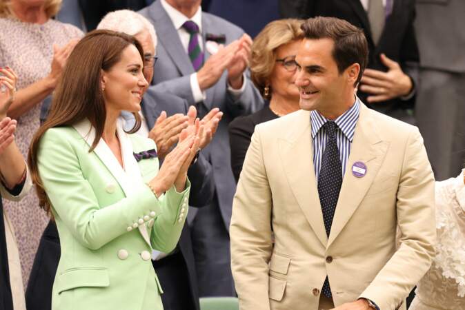 Kate Middleton et Roger Federer à Wimbledon