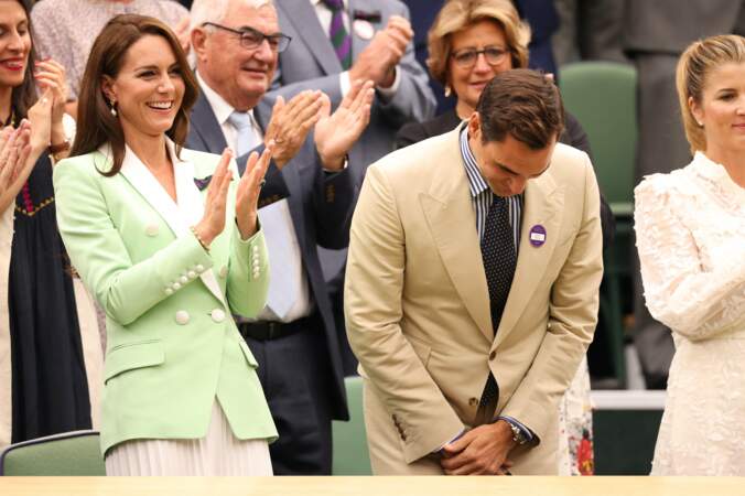 Kate Middleton et Roger Federer à Wimbledon