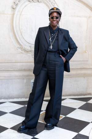 Mickalene Thomas au défilé Dior, collection Couture automne-hiver 2024 lors de la Fashion Week de Paris, le 3 juillet 2023.