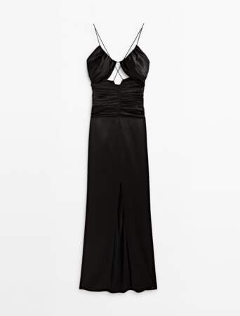 Massimo Dutti - robe longue froncée avec fentes à 99,95€