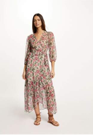 Morgan - robe midi portefeuille imprimé floral à 63€