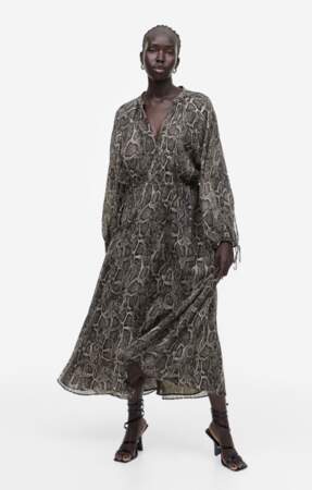 H&M - robe en lyocell mélangé avec détail noué à 59,99€