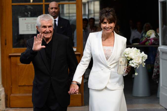 Mariage de Claude Lelouch et de Valérie Perrin à la mairie du 18ᵉ à Paris, le 17 juin 2023