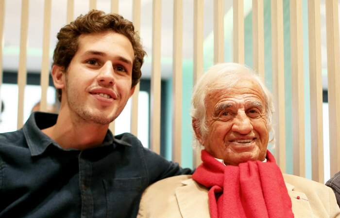 Jean-Paul Belmondo et son petit-fils Victor Belmondo en 2016