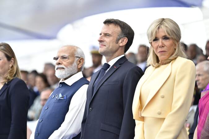 Emmanuel et Brigitte Macron le 14 juillet 2023