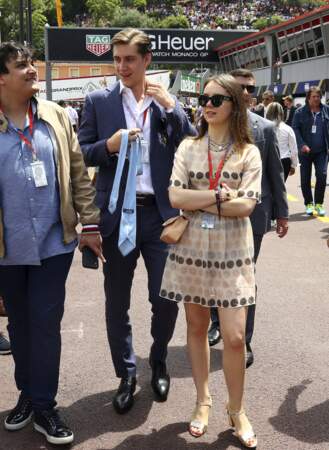 Alexandra de Hanovre et sa robe à pois au Grand Prix de Formule 1 de Monaco le 26 mai 2019