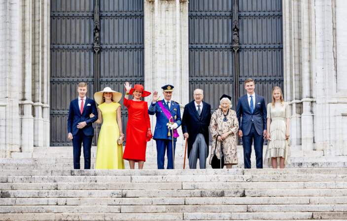 La famille royale de Belgique était au complet à Bruxelles, pour les célébrations de la Fête Nationale, le 21 juillet 2023.