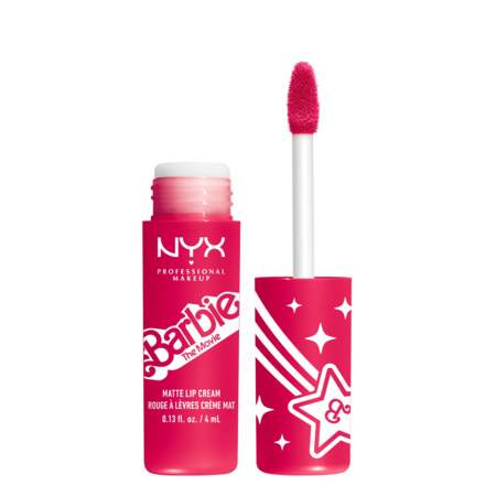Rouge à lèvres Smooth Whip Barbie, Dreamhouse Pink, Nyx Cosmetics, 8,50€ en boutique et sur nyxcosmetics.fr