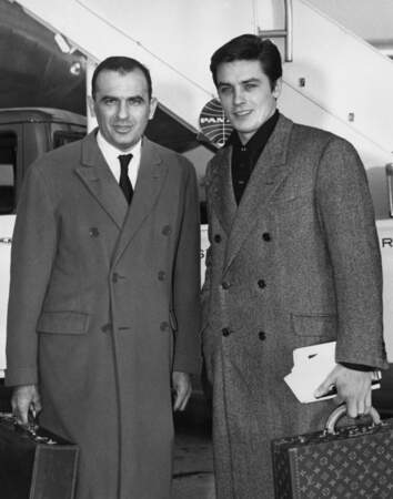Alain Delon et Raoul Levy en 1964 
