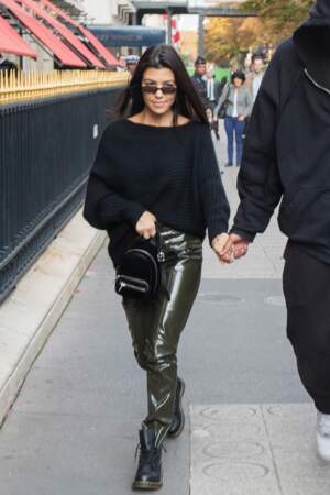 Kourtney Kardashian et son ex-compagnon Younes Bendjima à l'hôtel Plaza Athénée à Paris