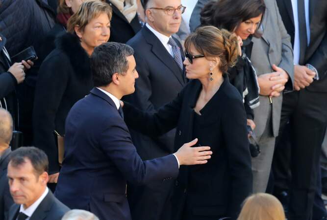 Gérald Darmanin et Carla Bruni Sarkozy.