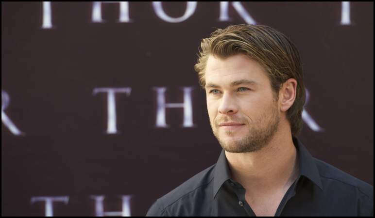 Chris Hemsworth lors du photocall du film "Thor", à Madrid, en Espagne, en 2011.
