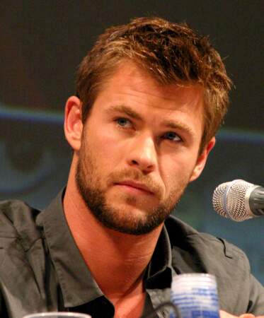 Chris Hemsworth, avec les cheveux courts, lors de la troisième journée de la convention internationale Comic-Con en 2010, à San Diego.