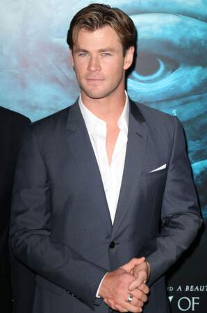Chris Hemsworth à la première du film "Au coeur de l'océan", à New York, le 7 décembre 2015.