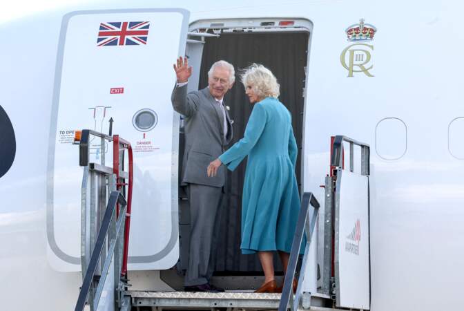 Le roi Charles III d'Angleterre et Camilla Parker Bowles, reine consort d'Angleterre, quittent Bordeaux après une visite officielle de trois jours en France
