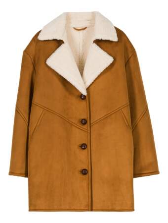 Manteau droit Fabulous en peau lainée, Maison 123, 299€