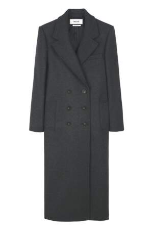 Manteau en laine et soie mélangée, Tresse, 645€