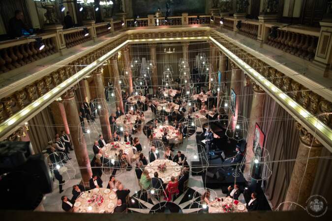 La salle du Casino de Monte-Carlo à l'occasion du Bal du Centenaire en hommage au Prince Rainier III le vendredi 20 octobre 2023.