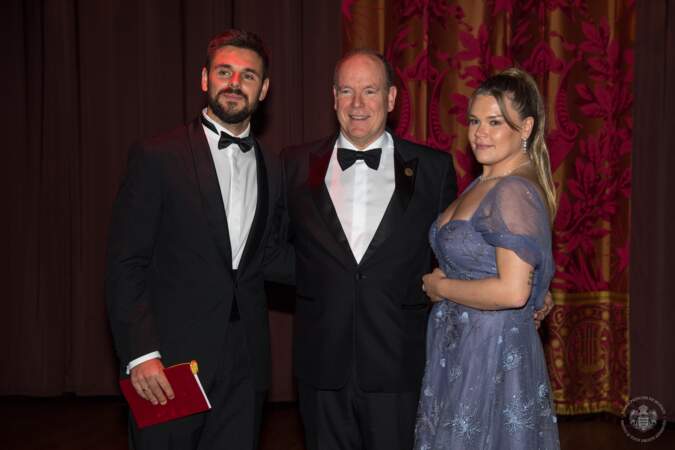 Le prince Albert II et Camille Gottlieb au Bal du Centenaire en hommage au Prince Rainier III au Casino de Monte-Carlo le vendredi 20 octobre 2023.